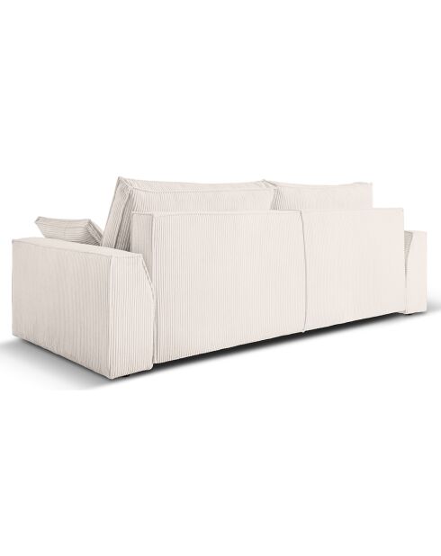 Canapé Convertible Avec Coffre Sophia 3 Places beige - 235x100x87 cm