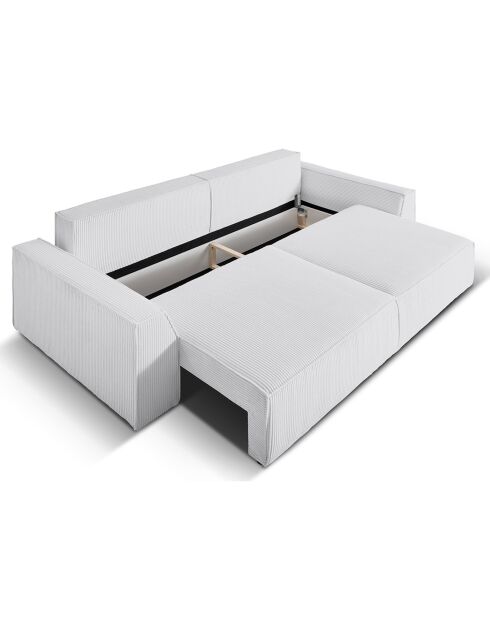 Canapé Convertible Avec Coffre Sophia 3 Places gris clair - 235x100x87 cm