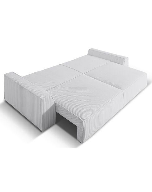 Canapé Convertible Avec Coffre Sophia 3 Places gris clair - 235x100x87 cm