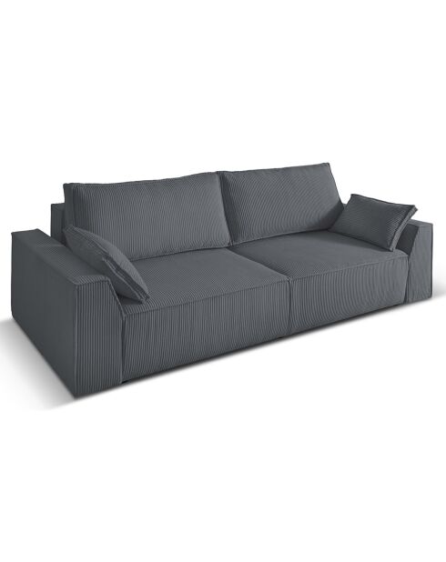 Canapé Convertible Avec Coffre Sophia 3 Places gris - 235x100x87 cm