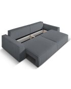 Canapé Convertible Avec Coffre Sophia 3 Places gris - 235x100x87 cm