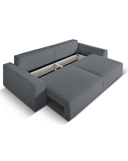 Canapé Convertible Avec Coffre Sophia 3 Places gris - 235x100x87 cm