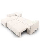 Canapé Angle Gauche Convertible avec Coffre Sophia 3 Places ivoire - 248x165x87 cm