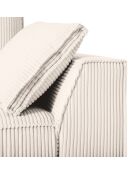 Canapé Angle Gauche Convertible avec Coffre Sophia 3 Places ivoire - 248x165x87 cm