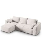 Canapé Angle Gauche Convertible avec Coffre Sophia 3 Places beige - 248x165x87 cm