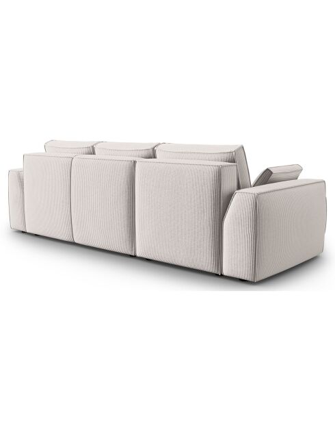 Canapé Angle Gauche Convertible avec Coffre Sophia 3 Places beige - 248x165x87 cm
