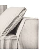 Canapé Angle Gauche Convertible avec Coffre Sophia 3 Places beige - 248x165x87 cm