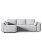 Canapé Angle Gauche Convertible avec Coffre Sophia 3 Places gris clair - 248x165x87 cm