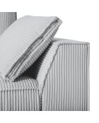 Canapé Angle Gauche Convertible avec Coffre Sophia 3 Places gris clair - 248x165x87 cm