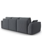 Canapé Angle Gauche Convertible avec Coffre Sophia 3 Places gris - 248x165x87 cm