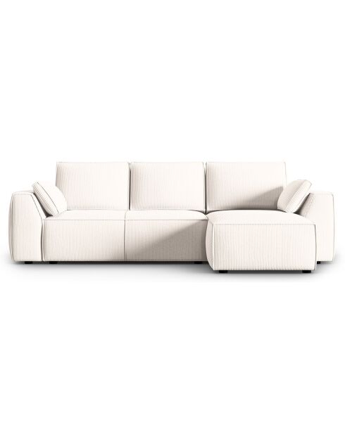 Canapé Angle Droit Convertible avec Coffre Sophia 3 Places ivoire - 248x165x87 cm
