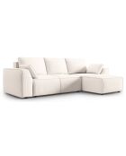 Canapé Angle Droit Convertible avec Coffre Sophia 3 Places ivoire - 248x165x87 cm