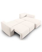 Canapé Angle Droit Convertible avec Coffre Sophia 3 Places ivoire - 248x165x87 cm