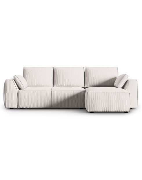 Canapé Angle Droit Convertible avec Coffre Sophia 3 Places beige - 248x165x87 cm