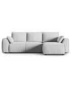 Canapé Angle Droit Convertible avec Coffre Sophia 3 Places gris clair - 248x165x87 cm