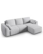 Canapé Angle Droit Convertible avec Coffre Sophia 3 Places gris clair - 248x165x87 cm