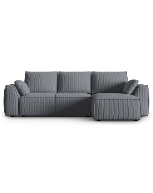 Canapé Angle Droit Convertible avec Coffre Sophia 3 Places gris - 248x165x87 cm