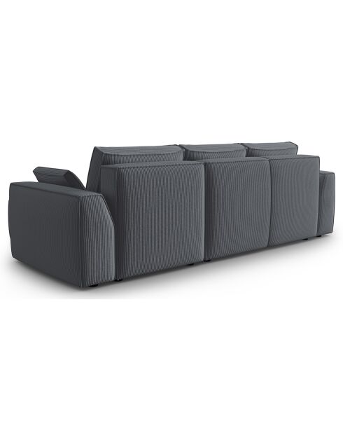 Canapé Angle Droit Convertible avec Coffre Sophia 3 Places gris - 248x165x87 cm