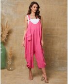Salopette 100% Lin Bridge fushia