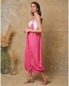Salopette 100% Lin Bridge fushia