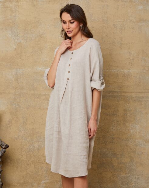 Robe 100% Lin Cadence beige