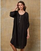 Robe 100% Lin Cadence noire
