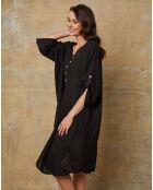 Robe 100% Lin Cadence noire