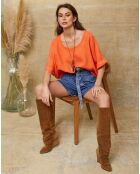 Top 100% Lin Calane orange