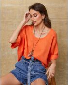 Top 100% Lin Calane orange