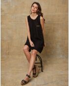 Robe 100% Lin Carolyn noire