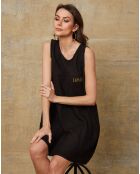 Robe 100% Lin Carolyn noire