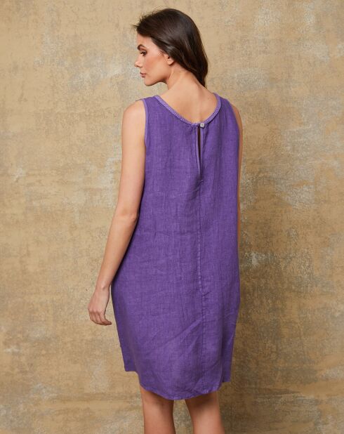 Robe 100% Lin Carolyn violette