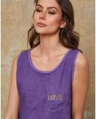 Robe 100% Lin Carolyn violette