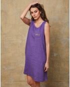 Robe 100% Lin Carolyn violette