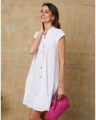 Witte jurk van 100% linnen Deka