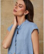 Deka indigojurk van 100% linnen