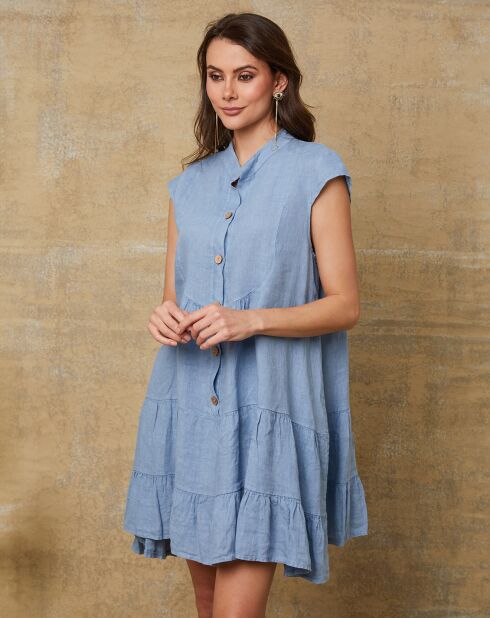 Deka indigojurk van 100% linnen