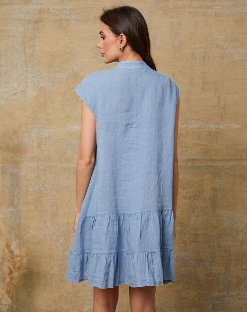 Deka indigojurk van 100% linnen