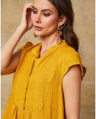 Abito Deka 100% lino senape