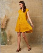 Abito Deka 100% lino senape