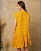 Abito Deka 100% lino senape