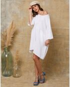 Witte jurk van 100% Linnen Direct