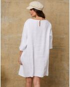 Witte jurk van 100% Linnen Direct