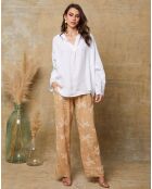 Weiße Bluse Dola aus 100% Leinen