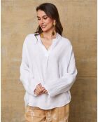 Weiße Bluse Dola aus 100% Leinen