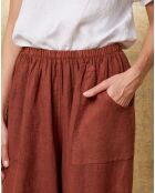 Pantacourt 100% Lin Erus caramel