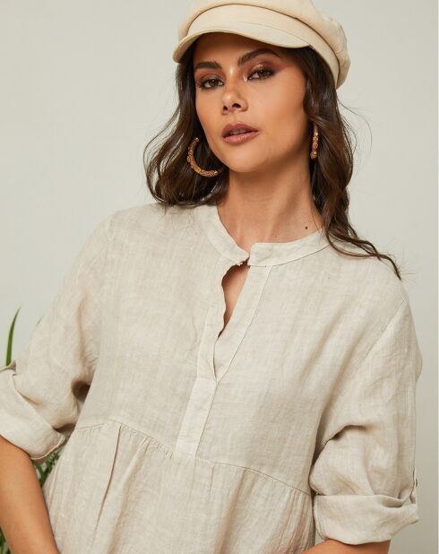Robe 100% Lin Gabin beige