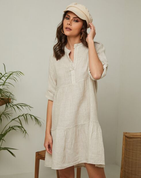 Robe 100% Lin Gabin beige
