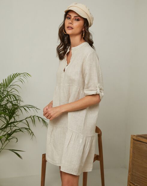 Robe 100% Lin Gabin beige