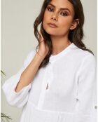 Robe 100% Lin Gabin blanche